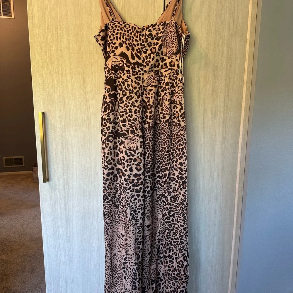 Aqua x Mary Kantrazou Leopard Print Jumpsuit - Picture 4 of 6
